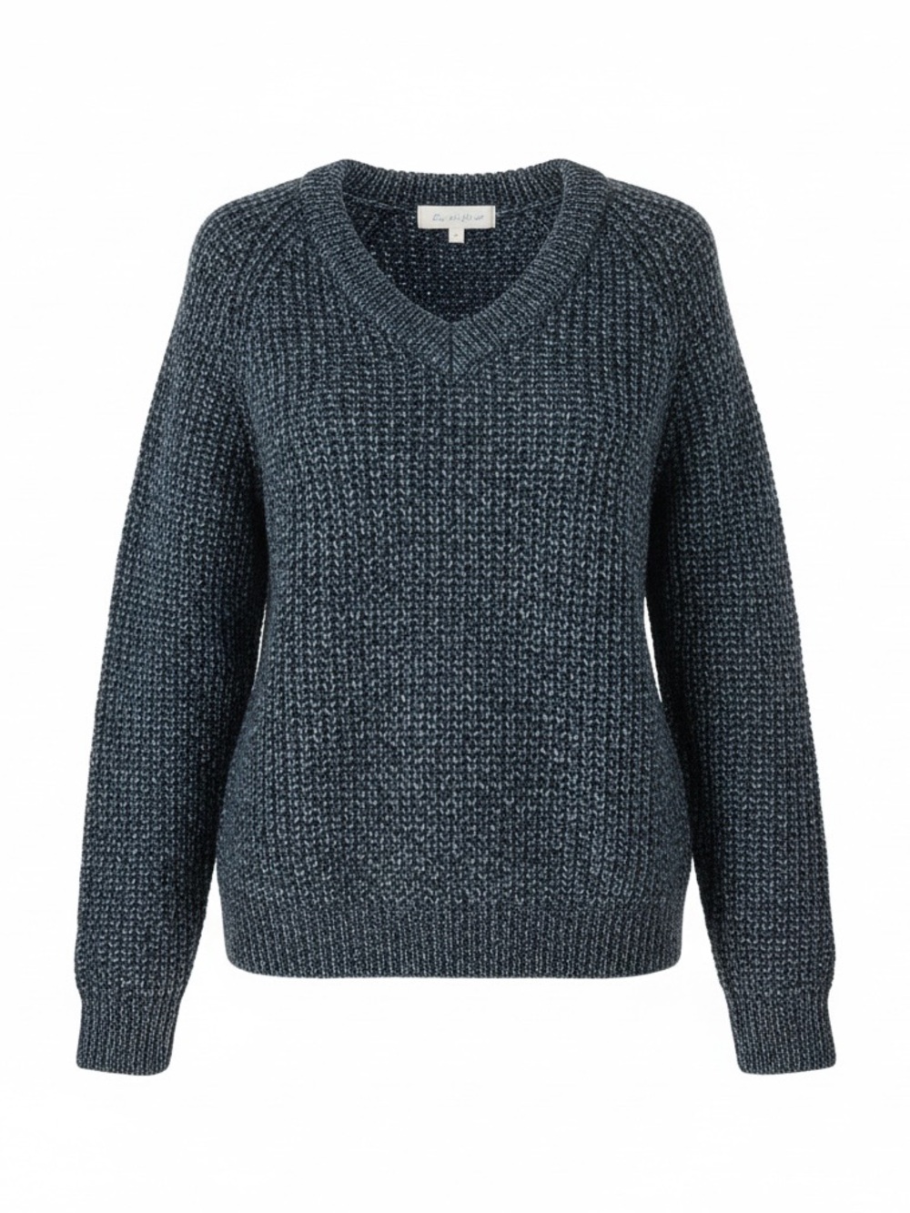 VTG 100% British Wool Blue Green Chunky Shaker Knit Fisherman Sweater Women’s M